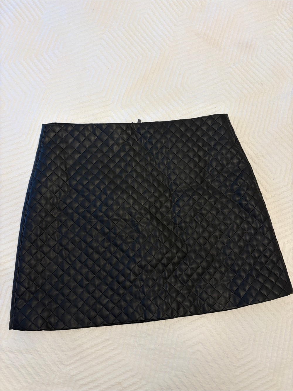 RW&Co Quilted Black Mini Skirt - pleather